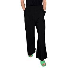 DJERF‎ AVENUE Black Boot Cut Cropped Dress Pants Women's Size Large Classic